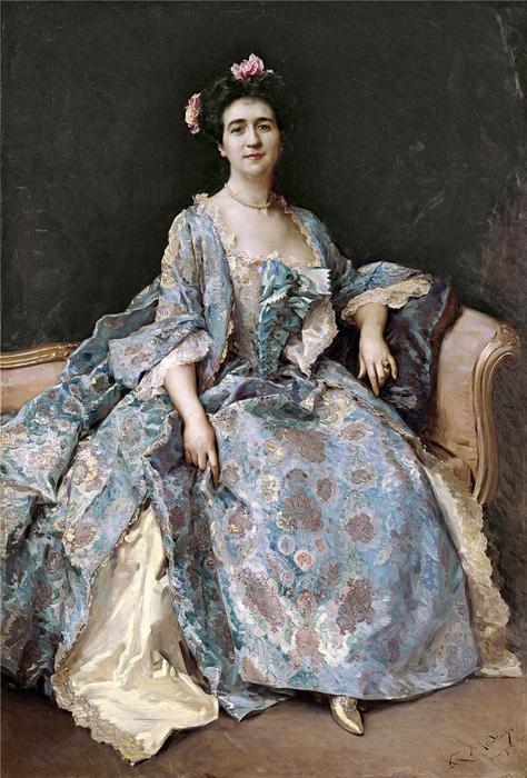 Buy Museum Art Reproductions Portrait of a Lady by Raimundo De Madrazo Y Garreta (1841-1920, Italy) | ArtsDot.com
