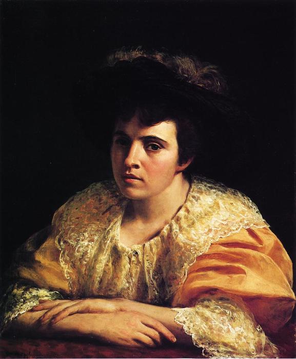 Order Artwork Replica Portrait of Lila B. Hetzel, 1894 by George Hetzel (1826-1899, France) | ArtsDot.com