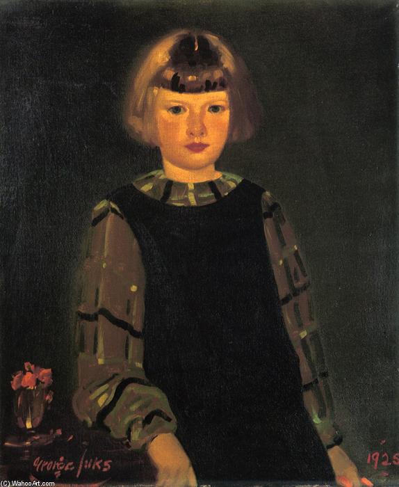 Order Oil Painting Replica Portrait of Miss Ruth Breslin, 1925 by George Benjamin Luks (1867-1933, United States) | ArtsDot.com