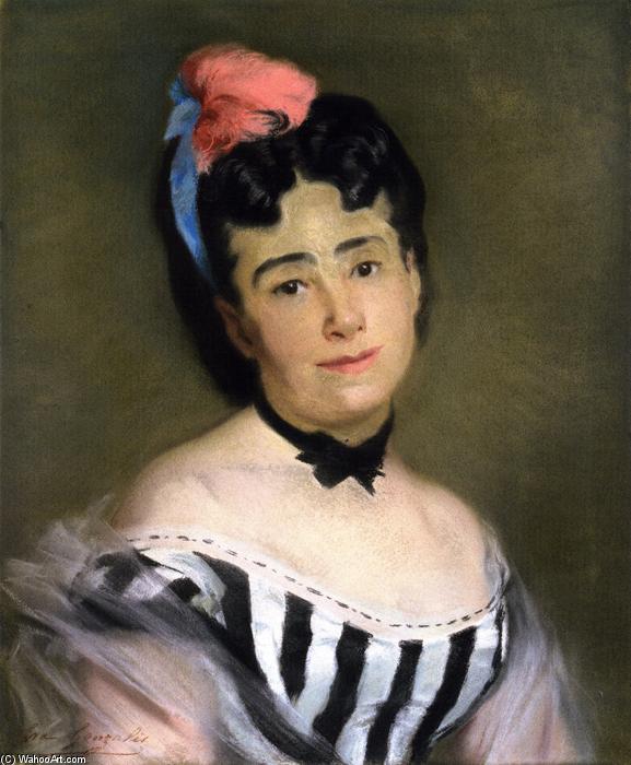 Buy Museum Art Reproductions Portrait of Mme. E. G., 1869 by Eva Gonzales (1849-1883, France) | ArtsDot.com