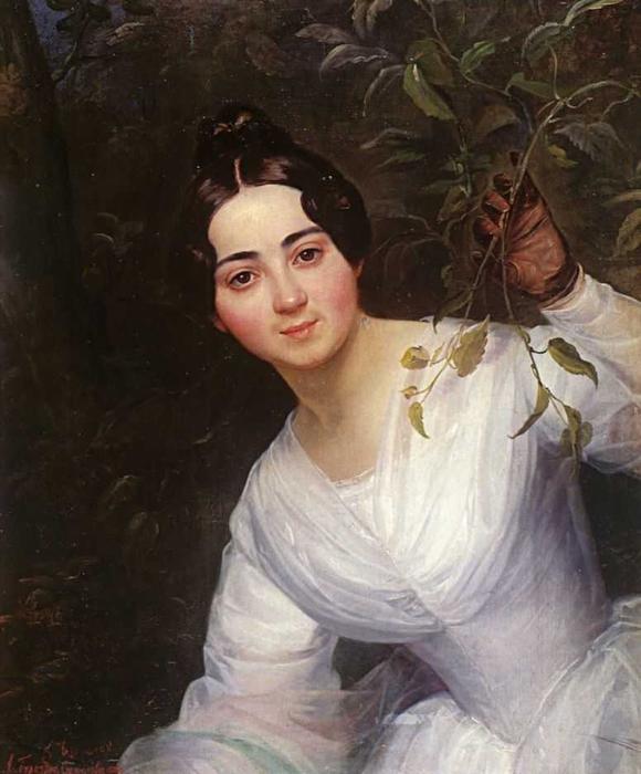 Order Art Reproductions Portrait of M. S. Voeykova, 1836 by Karl Pavlovich Brulloff (1799-1852) | ArtsDot.com