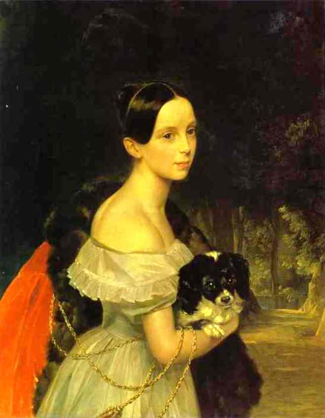 Order Oil Painting Replica Portrait of U. M. Smirnova, 1837 by Karl Pavlovich Brulloff (1799-1852) | ArtsDot.com