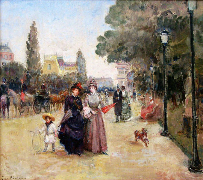 Order Paintings Reproductions Promenade by Jean Georges Béraud (1849-1936, France) | ArtsDot.com