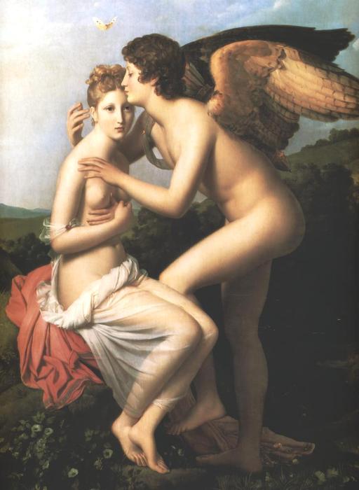 Order Oil Painting Replica Psyche and Amour (also known as Cupid and Psyche), 1798 by François Gérard (François Pascal Simon) (1770-1837, Italy) | ArtsDot.com