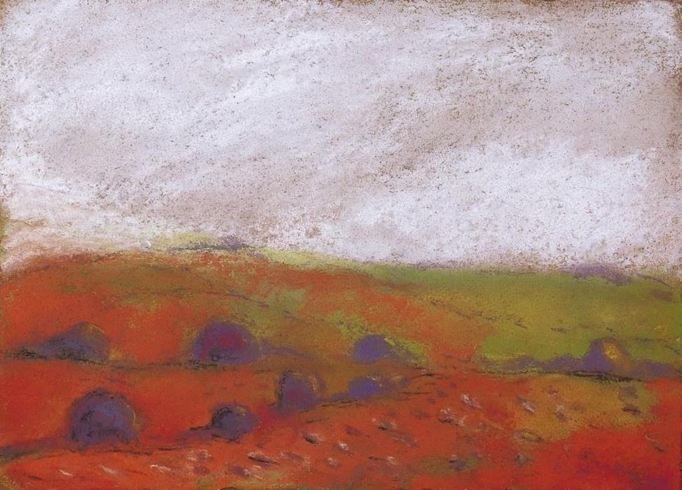 Order Art Reproductions Red Landscape by Jozsef Rippl Ronai (1861-1927, Hungary) | ArtsDot.com