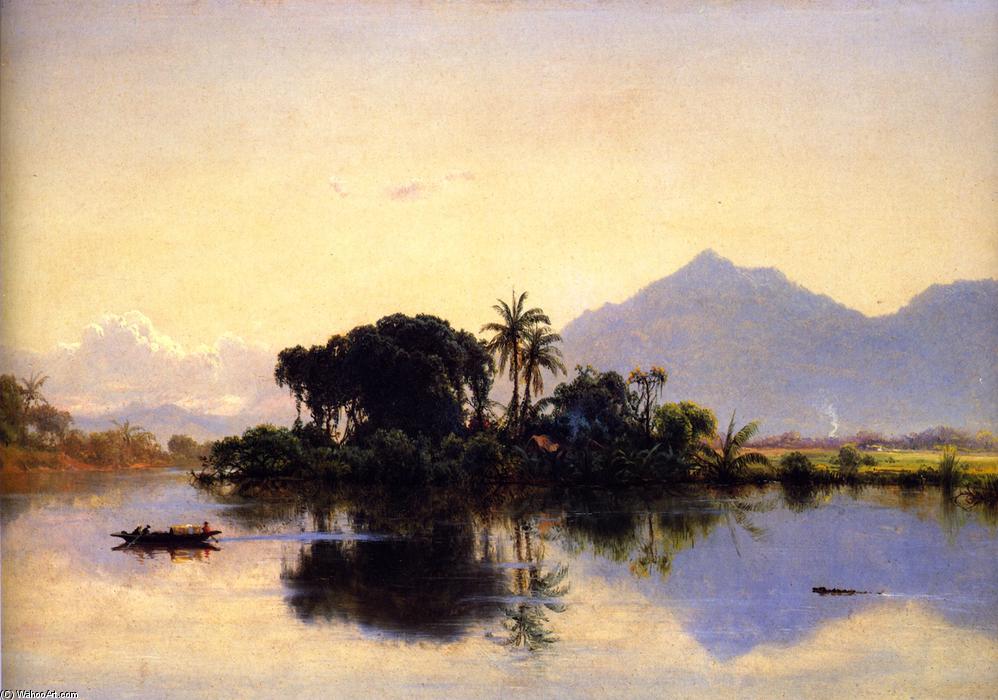 Buy Museum Art Reproductions River Scene, Ecuador (I), 1857 by Louis Remy Mignot (1831-1870, United States) | ArtsDot.com