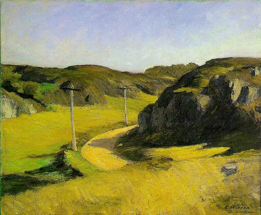 Order Oil Painting Replica Road in Maine, 1914 by Edward Hopper (Inspired By) (1931-1967, United States) | ArtsDot.com