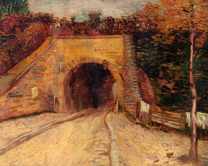 Order Paintings Reproductions Roadway with Underpass (also known as The Viaduct), 1887 by Vincent Van Gogh (1853-1890, Netherlands) | ArtsDot.com
