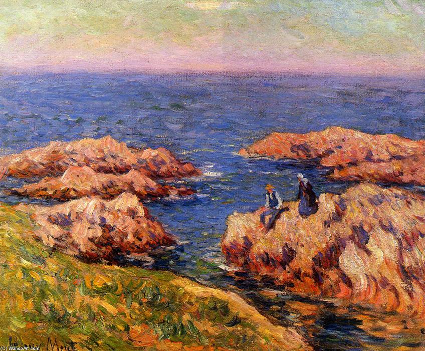 Order Paintings Reproductions Rocky Coast, Brittany by Henri Moret (1856-1913, France) | ArtsDot.com
