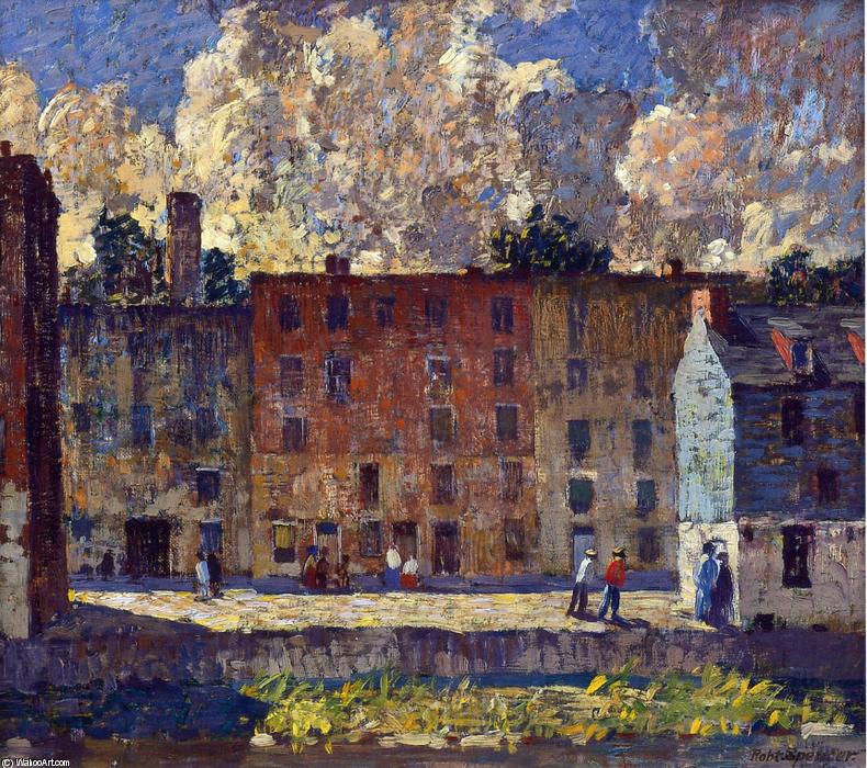 Order Art Reproductions A Row of Tenements, 1915 by Robert Spencer (1879-1931, United States) | ArtsDot.com