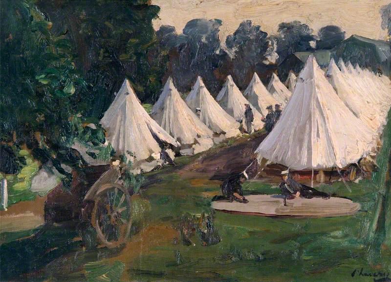 顺序 油畫 皇家海军空军,Roehampton,1917年8月, 1917 通过 John Lavery | ArtsDot.com