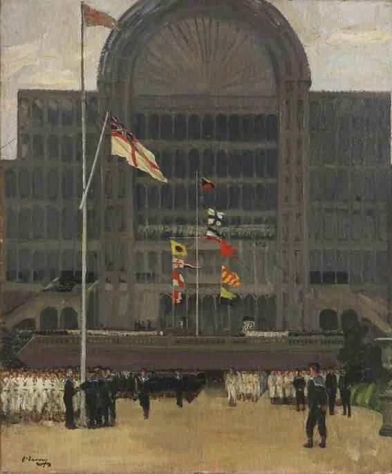 Order Oil Painting Replica Royal Naval Volunteer Reserve, Crystal Palace, 1917 by John Lavery | ArtsDot.com