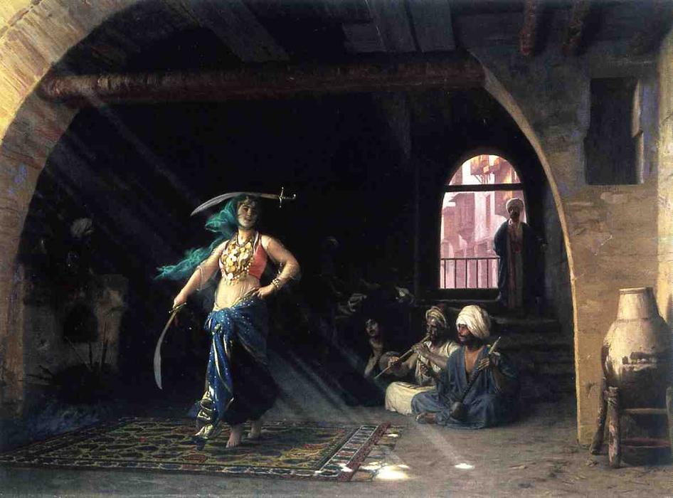 Order Paintings Reproductions Sabre Dance in a Cafe, 1876 by Jean Léon Gérôme (1824-1904, France) | ArtsDot.com