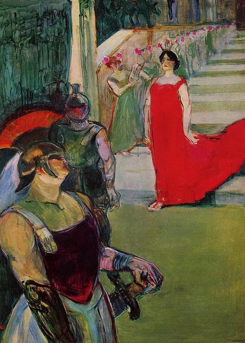Buy Museum Art Reproductions Scenes from `Messaline` at the Bordeaux Opera, 1900 by Henri De Toulouse Lautrec (1864-1901, France) | ArtsDot.com