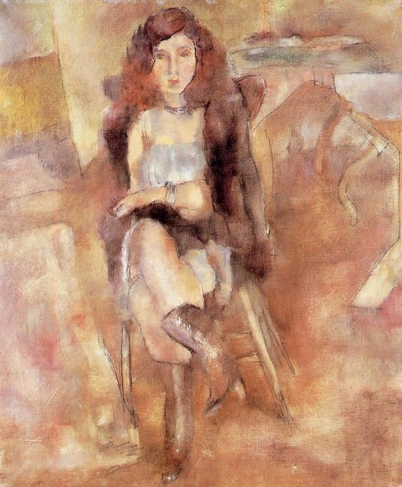 Order Oil Painting Replica Seated Woman, 1928 by Julius Mordecai Pincas (1885-1930, Bulgaria) | ArtsDot.com