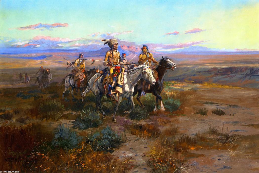 Obtener Grabados De Calidad Del Museo Buscando el Camino (detalle), 1901 de Charles Marion Russell (1864-1926, United States) | ArtsDot.com