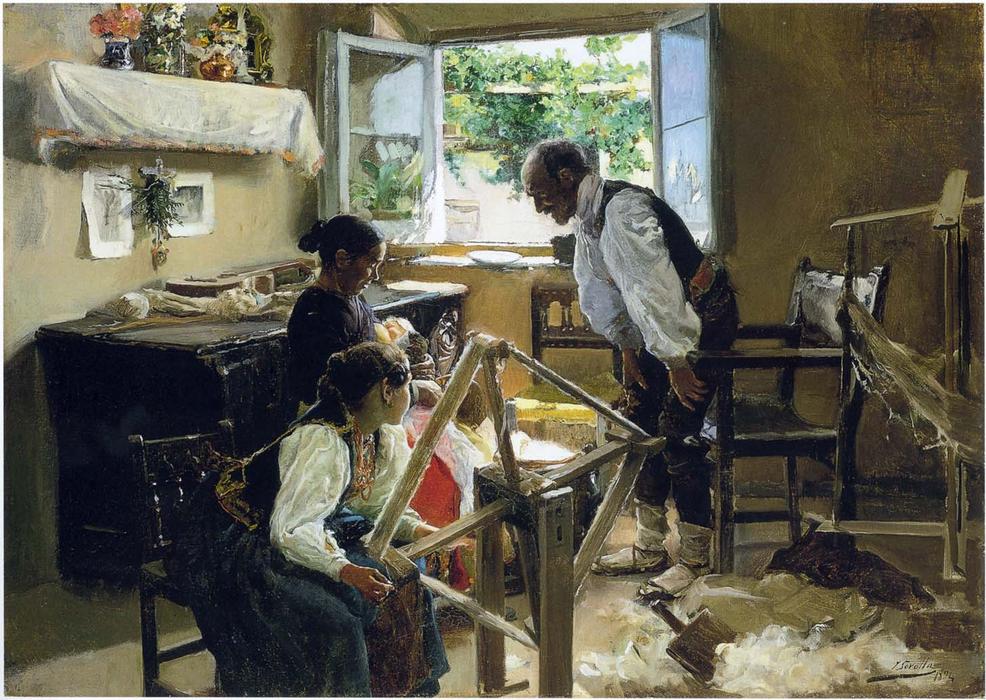 Order Paintings Reproductions Segovia Family, the Suckling Child, 1894 by Joaquin Sorolla Y Bastida (1863-1923, Spain) | ArtsDot.com