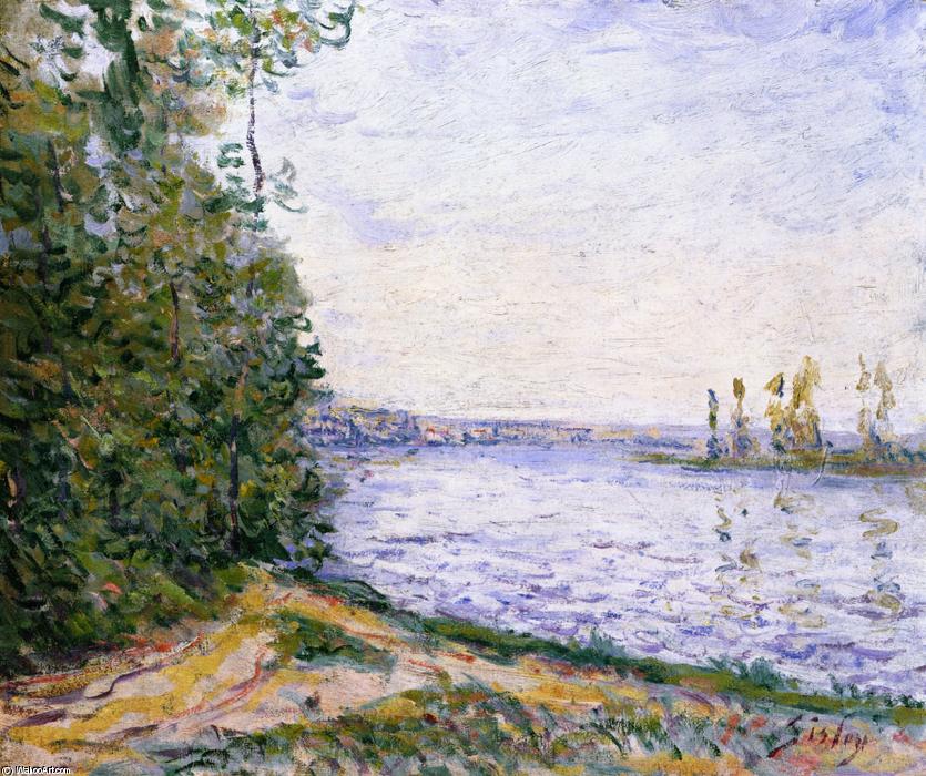 Order Paintings Reproductions The Seine near By, 1881 by Alfred Sisley (1839-1899, France) | ArtsDot.com