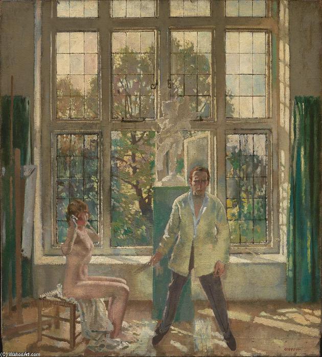 Order Paintings Reproductions Selfportrait with model (also known as Summer Afternoon), 1905 by William Newenham Montague Orpen | ArtsDot.com