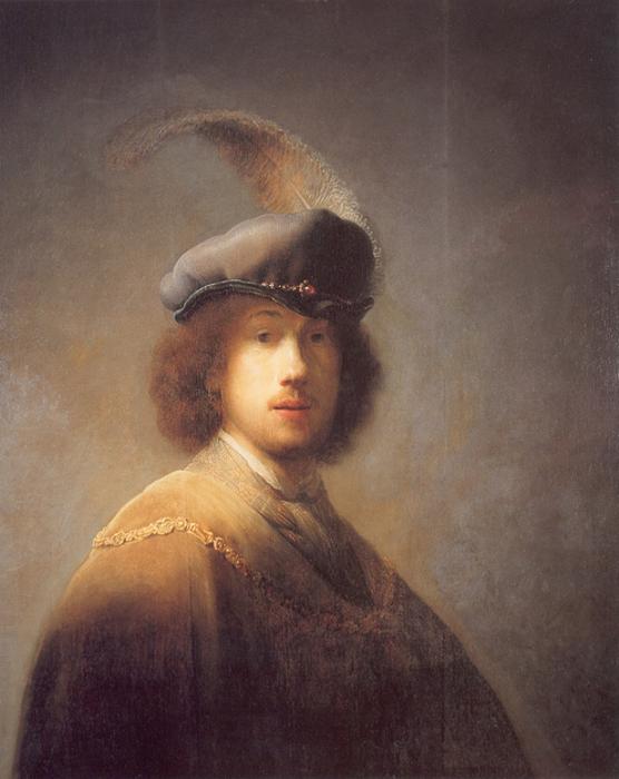 Buy Museum Art Reproductions Self Portrait with Plumed Beret, 1629 by Rembrandt Van Rijn (1606-1669, Netherlands) | ArtsDot.com