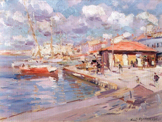Buy Museum Art Reproductions Sevastopol, Fisher`s Bay, 1916 by Konstantin Alekseyevich Korovin | ArtsDot.com