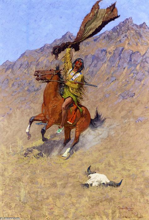Order Art Reproductions The Signal (also known as If Skulls Could Speak), 1900 by Frederic Remington (1861-1909, United States) | ArtsDot.com