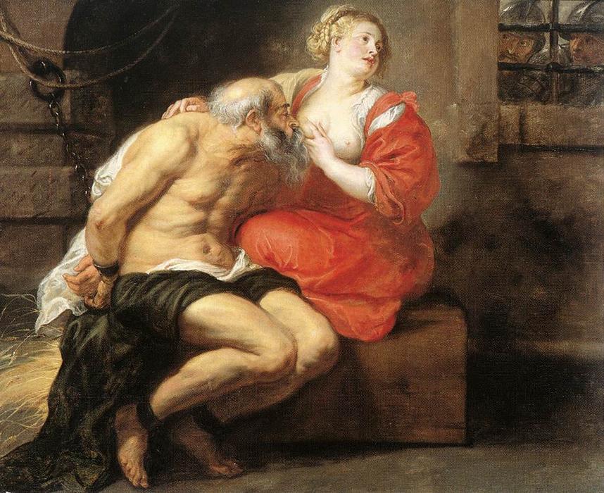 順序 絵画のコピー サイモンとペロ(ロマンチャリティー), 1625 バイ Peter Paul Rubens (1577-1640, Germany) | ArtsDot.com