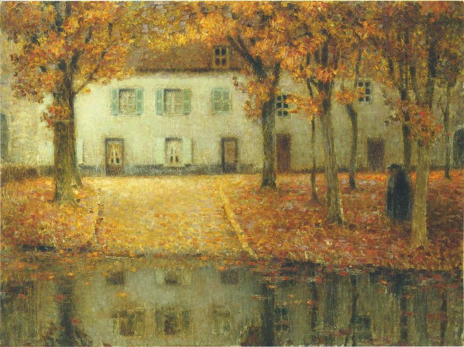 Order Paintings Reproductions Small house by the Eau River at Chartres, 1902 by Henri Eugène Augustin Le Sidaner (1862-1939, Mauritius) | ArtsDot.com