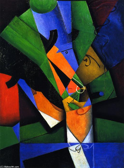 顺序 藝術再現 The Smoker, 1913 通过 Juan Gris (1887-1927, Spain) | ArtsDot.com