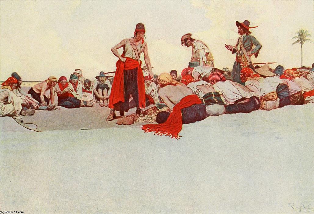 Order Oil Painting Replica So the Treasure Was Divided, 1905 by Howard Pyle (1853-1911, United States) | ArtsDot.com