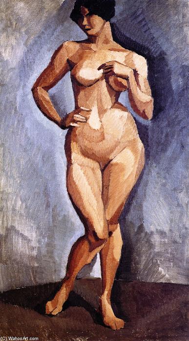 Order Art Reproductions Standing Nude Facing Forward, 1910 by Roger De La Fresnaye (1885-1925, France) | ArtsDot.com