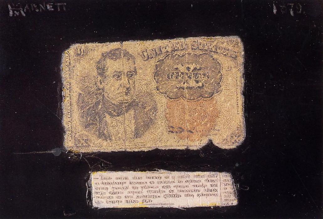 Buy Museum Art Reproductions Still Life: Ten-Cent Bill, 1879 by William Michael Harnett (1848-1892, Ireland) | ArtsDot.com