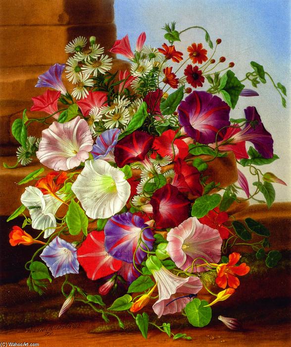 Order Artwork Replica Still LIfe with Flowers, 1877 by Adelheid Dietrich (1803-1877, Germany) | ArtsDot.com