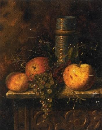 Buy Museum Art Reproductions Still Life with Fruit and Vase, 1881 by William Michael Harnett (1848-1892, Ireland) | ArtsDot.com