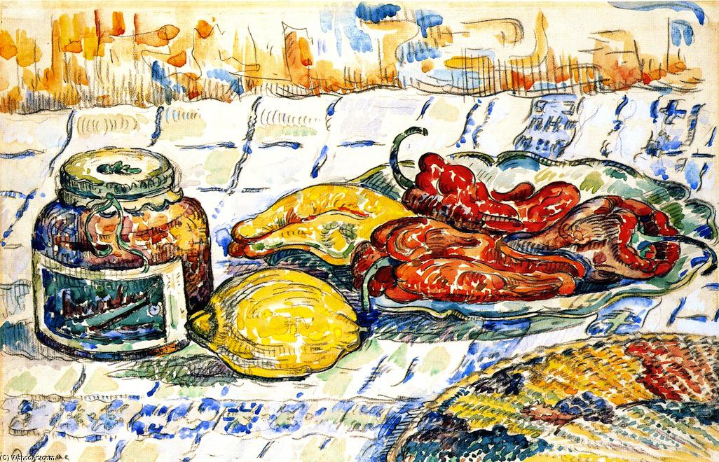 Buy Museum Art Reproductions Still LIfe with Peppers, 1918 by Paul Signac (1863-1935, France) | ArtsDot.com