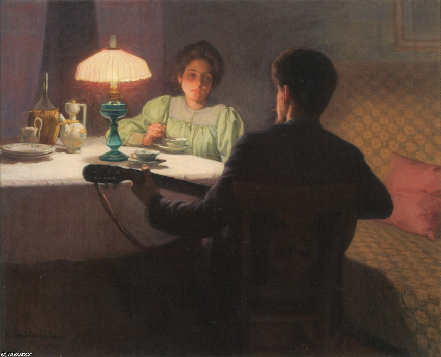 Buy Museum Art Reproductions Storytime (also known as After dinner), 1900 by Elin Kleopatra Danielson Gambogi (1861-1919, Finland) | ArtsDot.com