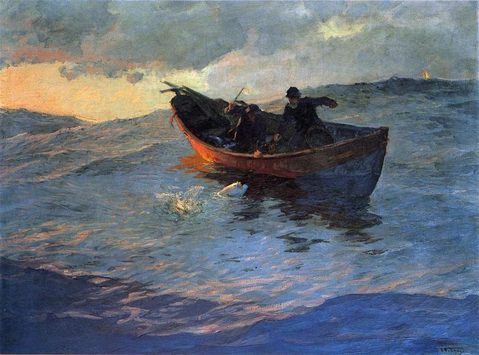 Buy Museum Art Reproductions Struggle for the Catch by Edward Henry Potthast (1857-1927, United States) | ArtsDot.com