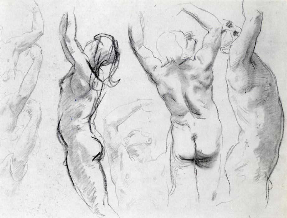 Order Paintings Reproductions Studies of a Nude Youth by John Singer Sargent (1856-1925, Italy) | ArtsDot.com