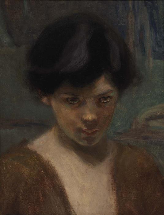 Order Oil Painting Replica Study Head of a Boy by Alice Pike Barney (1857-1931, United States) | ArtsDot.com