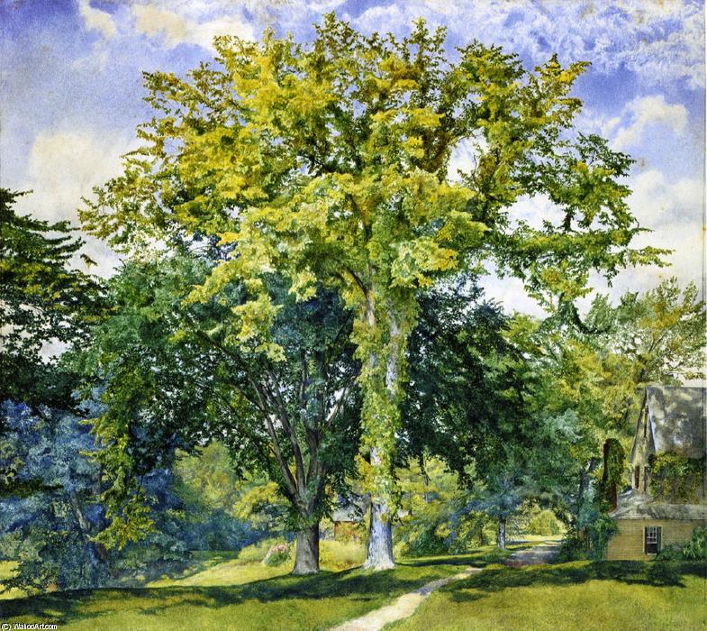 Order Oil Painting Replica Study of Elms, 1866 by Henry Roderick Newman (1833-1918, United States) | ArtsDot.com