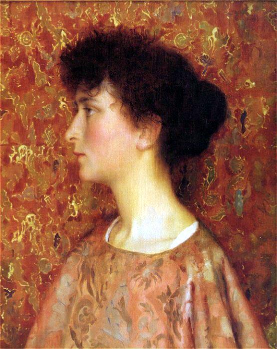Order Paintings Reproductions Study Of A Young Woman by Thomas Cooper Gotch (1854-1931, United Kingdom) | ArtsDot.com