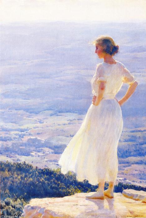 Buy Museum Art Reproductions Sunlit Valley, 1920 by Charles Courtney Curran (1861-1942, United States) | ArtsDot.com