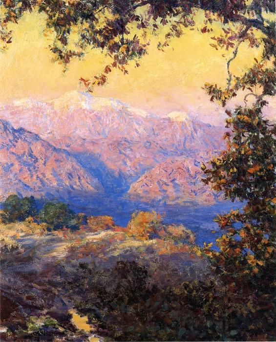 Order Art Reproductions Sunset Glow (also known as Sunset in the High Sierras) by Guy Orlando Rose (1867-1925, United States) | ArtsDot.com