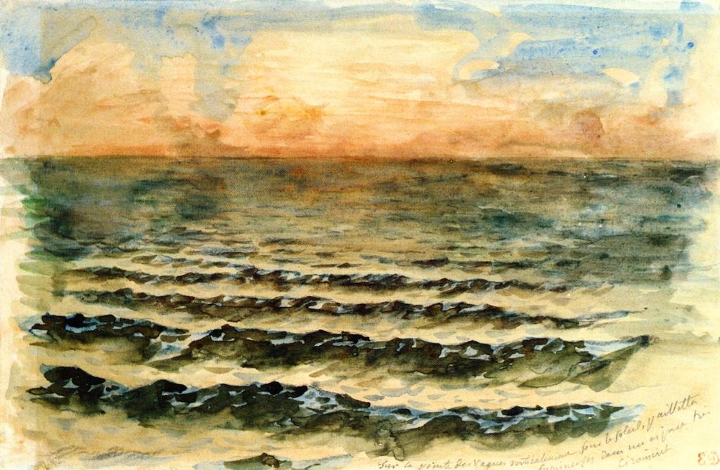 Order Art Reproductions Sunset on the Sea, 1854 by Eugène Delacroix (1798-1863, France) | ArtsDot.com