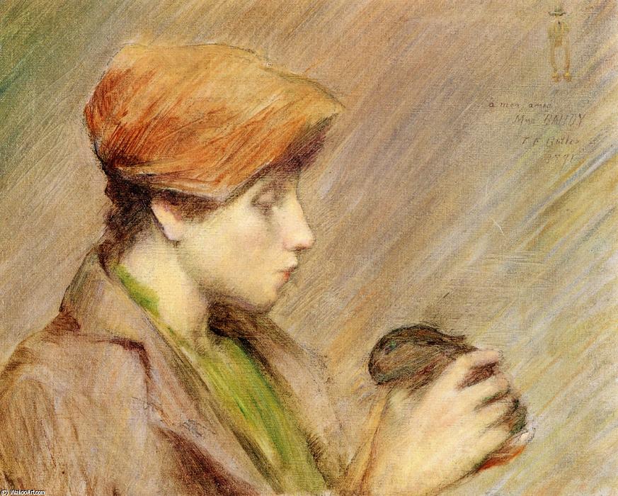 Order Paintings Reproductions Suzanne (Hoschede) au Lapin, 1891 by Theodore Earl Butler (1861-1936, United States) | ArtsDot.com