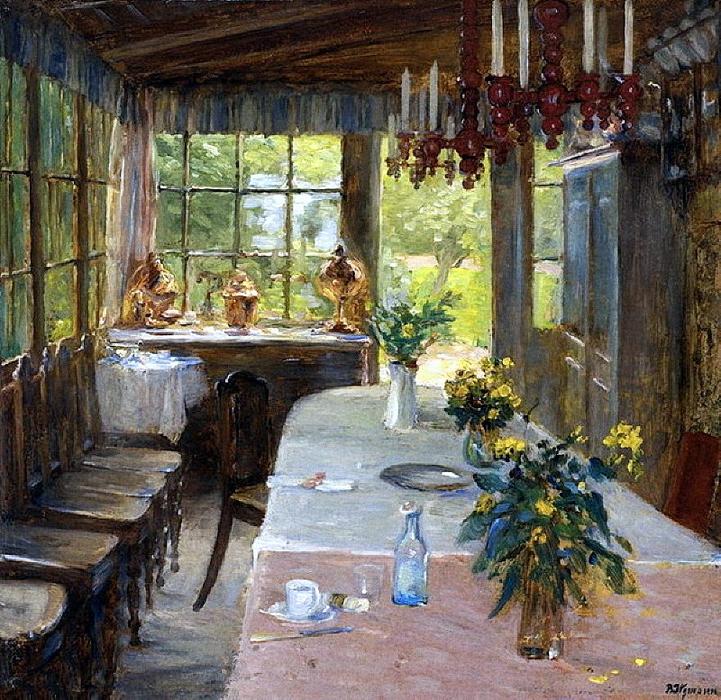Order Oil Painting Replica Swedish Boarding House by Bertha Wegmann (1847-1926, Switzerland) | ArtsDot.com