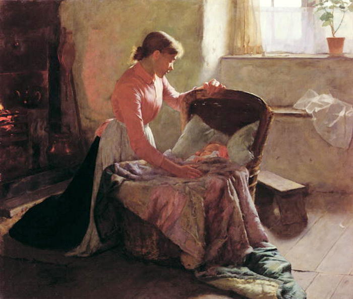 Order Oil Painting Replica Sweet Dreams, 1892 by Edwin Harris (1855-1906, United Kingdom) | ArtsDot.com