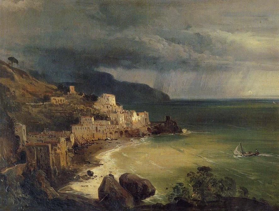 Buy Museum Art Reproductions Temporale nel golfo di Amalfi, 1837 by Giacinto Gigante (1806-1876, Italy) | ArtsDot.com