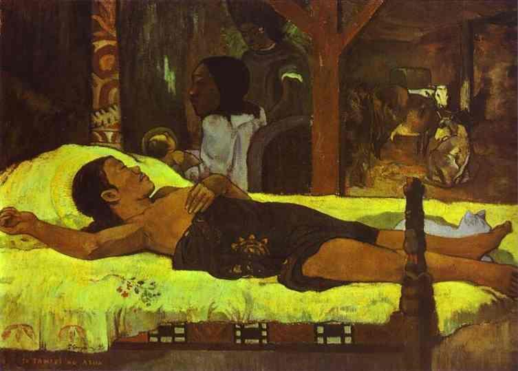 Order Art Reproductions Te tamari no atua (also known as Nativity), 1896 by Paul Gauguin (1848-1903, France) | ArtsDot.com