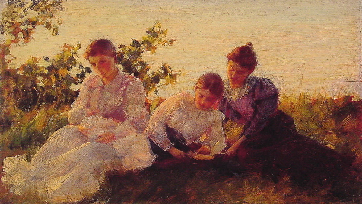 Order Oil Painting Replica Three Women, 1894 by Charles Courtney Curran (1861-1942, United States) | ArtsDot.com